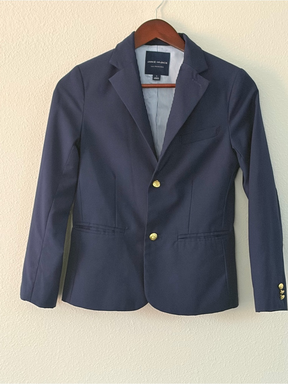 Janie and Jack Navy Blazer with Gold Buttons - Boys' Sport Coat